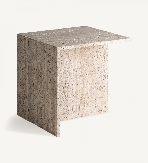 Приставной столик Theuville из травертина 50x50