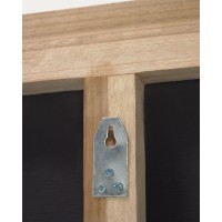 Изголовье кровати Natesa из массива тика и кожи 163 x 60 см