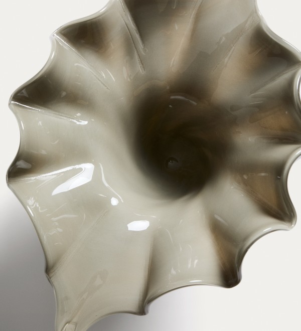 Ваза Lurea из серовато-зеленого стекла, 57 x 37 см