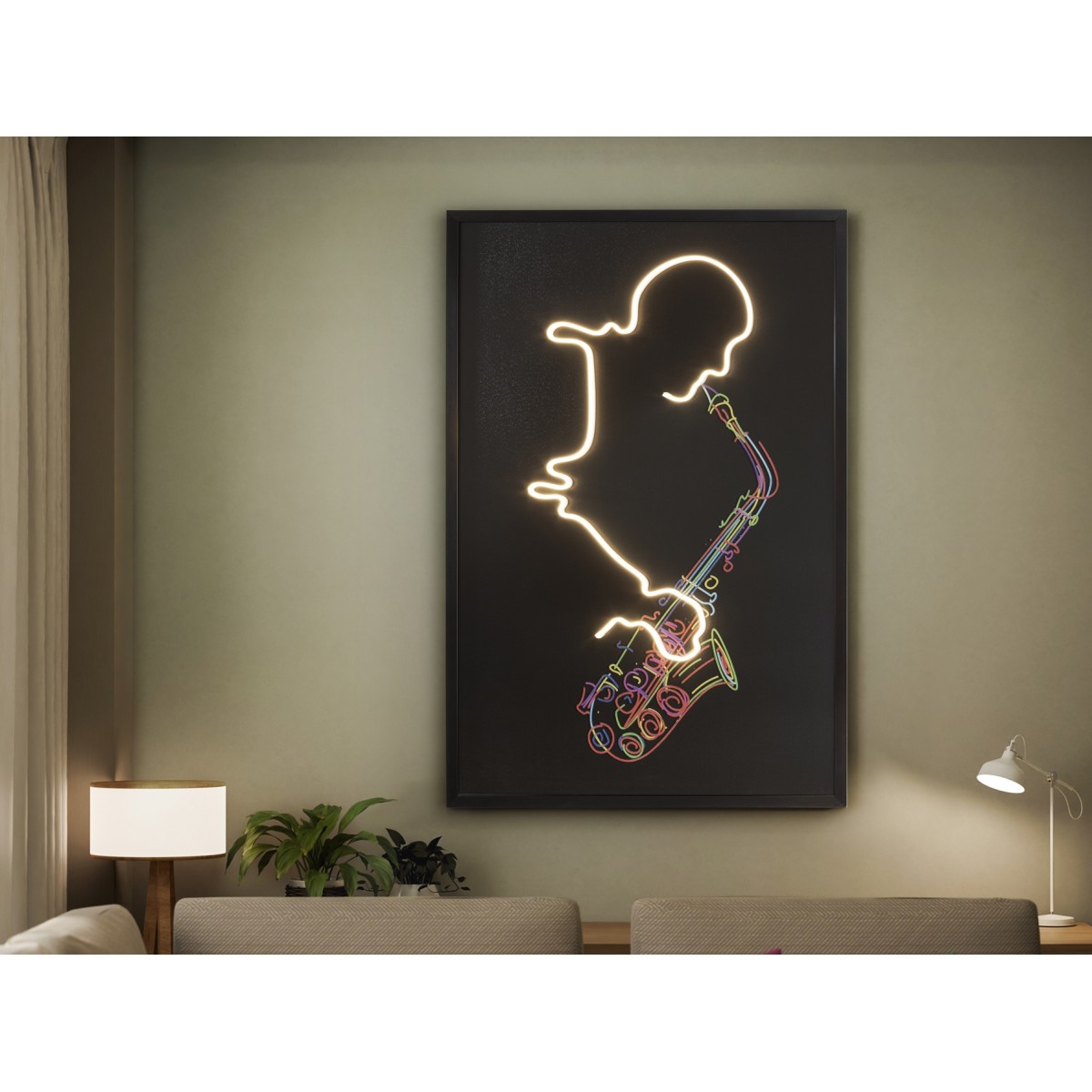 Saxofon Светодиодная картина LED 80X120