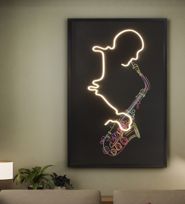 Saxofon Светодиодная картина LED 80X120