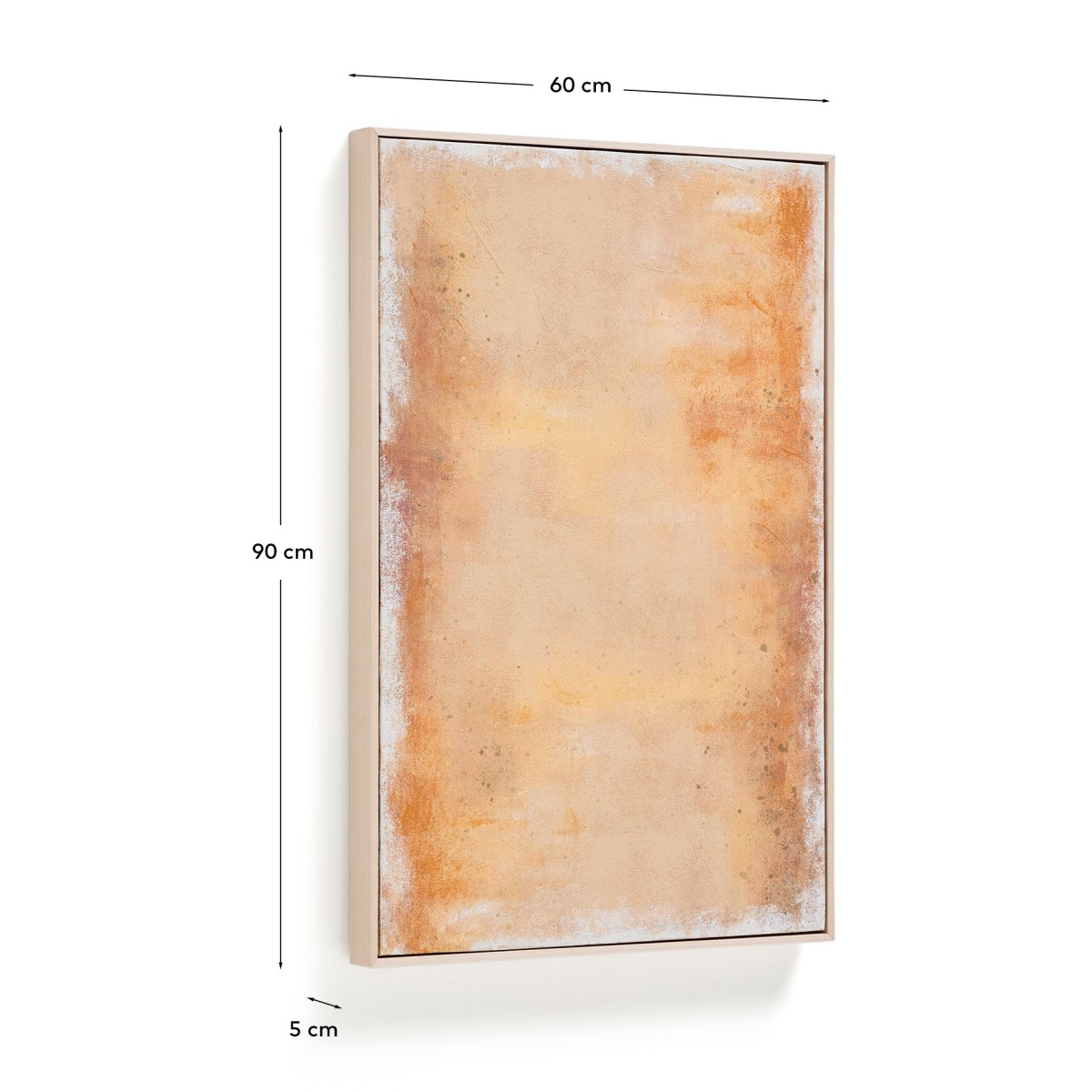 Абстрактная картина Selnar желтая 60 x 90 см