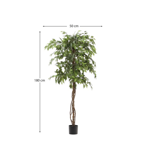 Ficus Искусственное дерево фикус в черном горшке 180 см