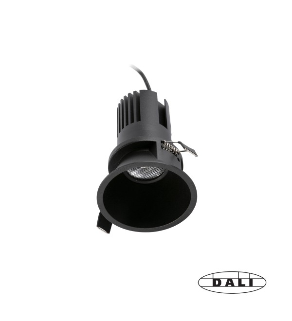 Встраиваемый светильник TULIPA DOWN SIM IP65 15W черный 50° 3000K CRI90 DALI