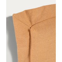 Изголовье из льняной ткани горчичного цвета Tanit со съемным чехлом 206 x 106 см