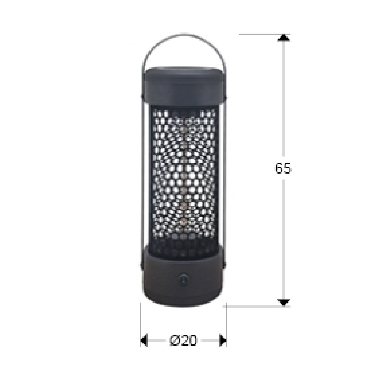Уличный фонарь-обогреватель Heat Black 1200W