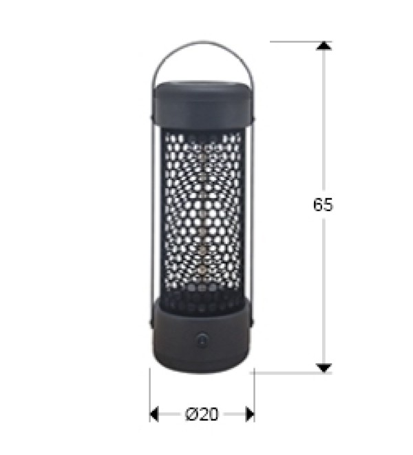 Уличный фонарь-обогреватель Heat Black 1200W