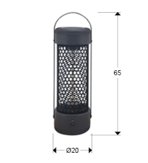 Уличный фонарь-обогреватель Heat Black 1200W