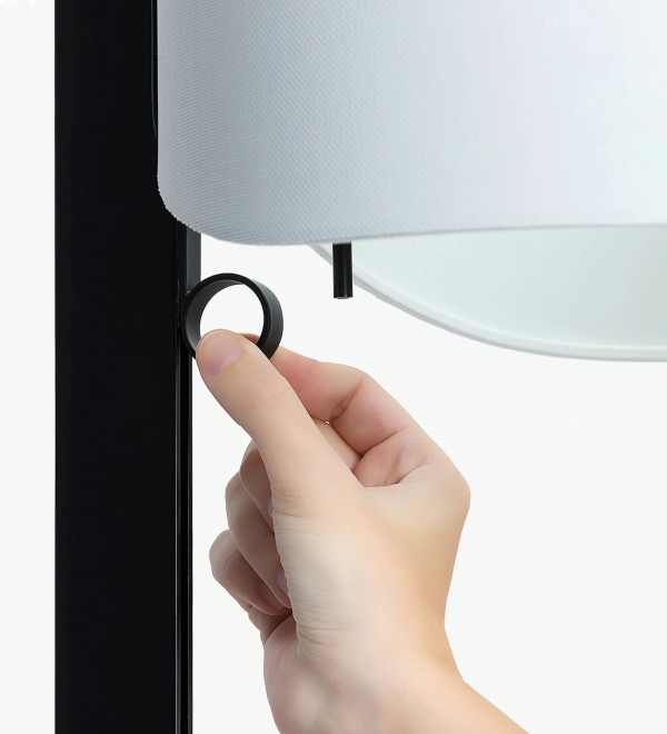 Торшер Stand Up черного и серого цвета E27 20W