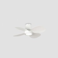 Потолочный вентилятор KLOVER S Ш800MM белый 4P 18W LED CCT DIM TUYA