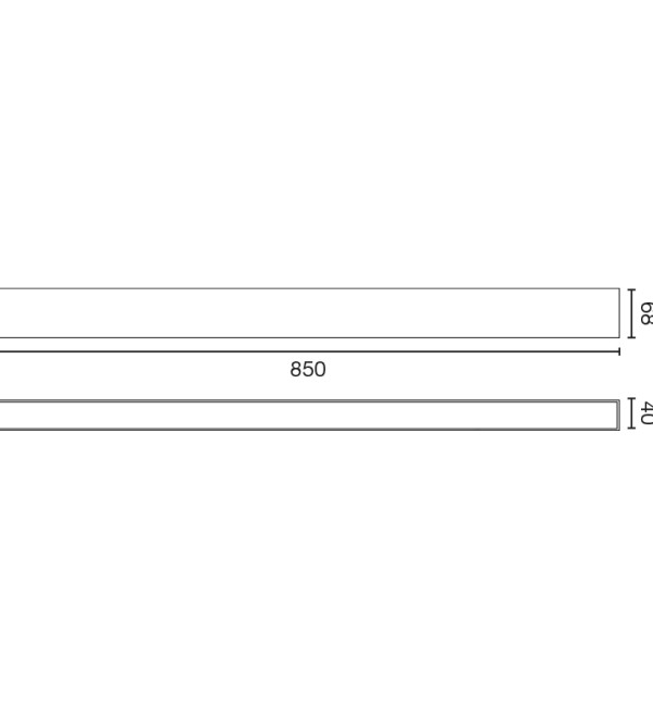 Потолочный светильник Via EVO 850 38W 3000K черный CASAMBI