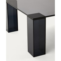 Журнальный столик Adularia из стекла темно-серого цвета 140 x 60
