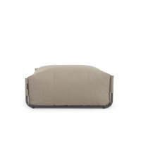 Square пуф квадратный  101 x 101 см, бежевый, черный алюминий, для садового модульного дивана