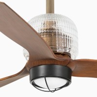 Потолочный вентилятор DECO FAN M, цвет состаренное золото/орех, 3000K