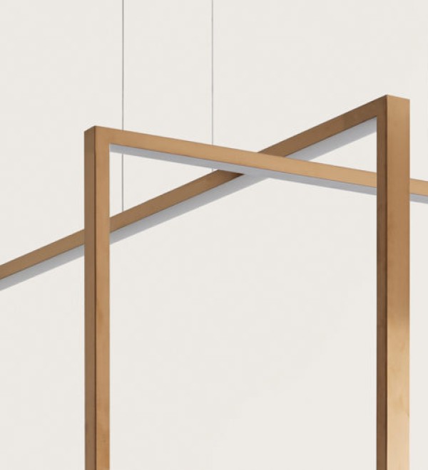 Подвесной светильник Frame 120x50 cm бронзовый