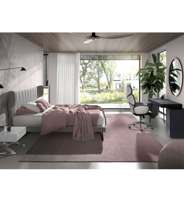 Поворотное офисное кресло 4142/MLM611467 из светло-серой ткани