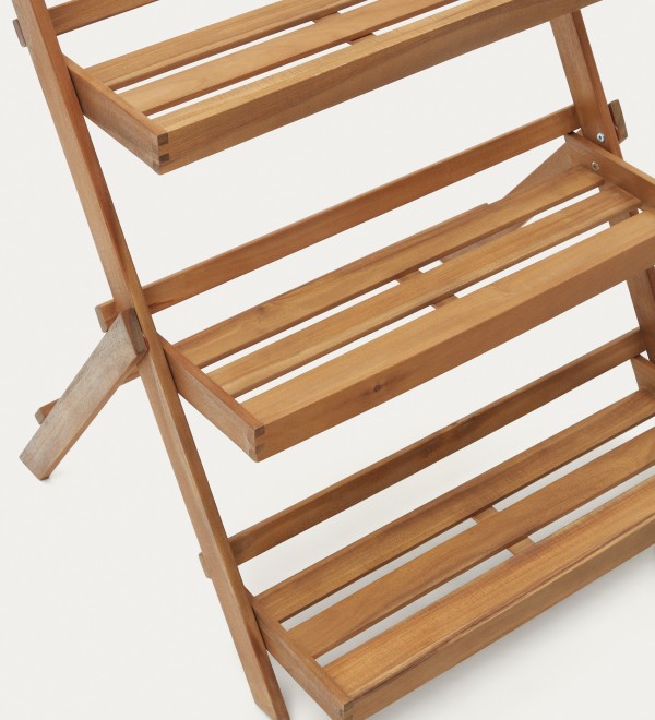 Victora Уличный стеллаж из массива акации 70 x 85 см