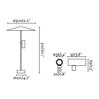 Ландшафтный светильник CLAP черный 512 LED 6W 3000K 38° C/PLAT S