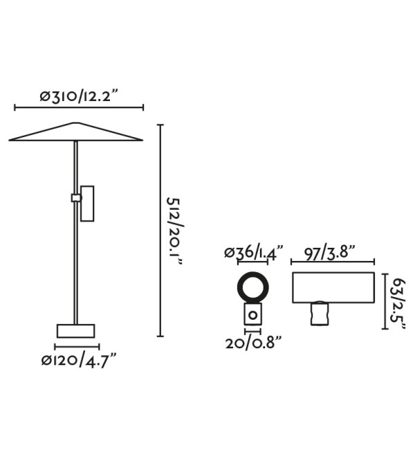 Ландшафтный светильник CLAP черный 512 LED 6W 3000K 38° C/PLAT S