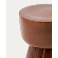 Приставной столик Mesquida из керамики коричневый