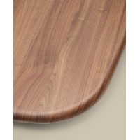Стол Melvar из орехового шпона с основанием из матовой нержавеющей стали 220 x 110 