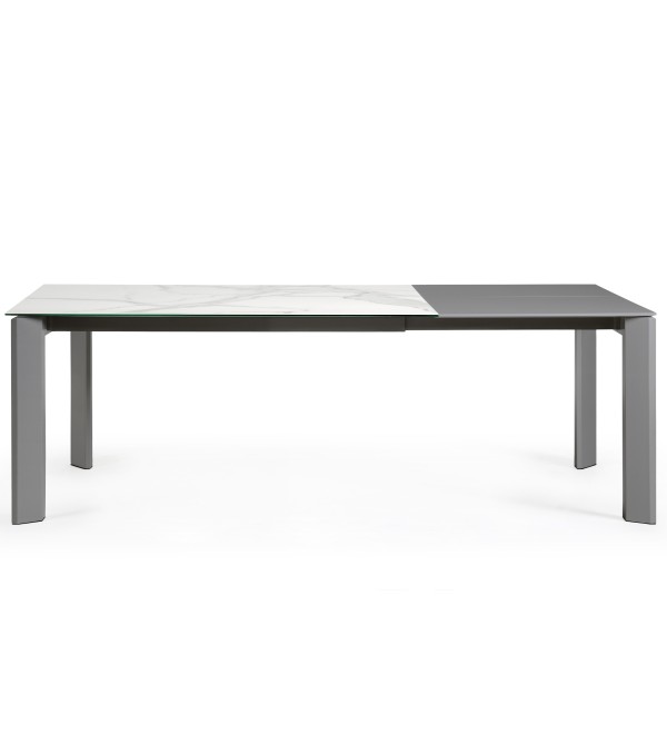 Стол Atta 160 (220) x90 антрацит, керамика