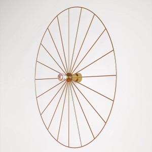 Бра Wheel 90 см золотой + цоколь 5 см золотой