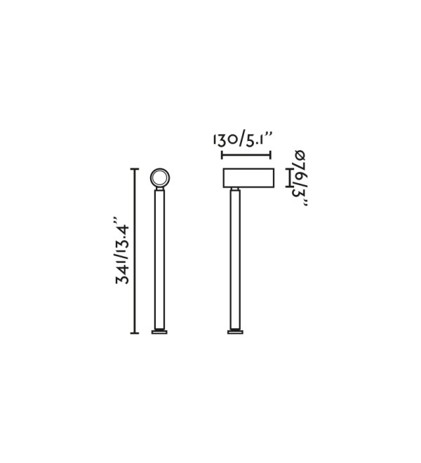 Уличный светильник SAU M 471 PROY/ESTACA черный LED 13W 3000K 10X60є