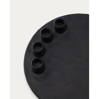 Подсвечник из черного алюминия Nuvro