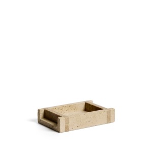 Мыльница Zenen из бежевого травертина