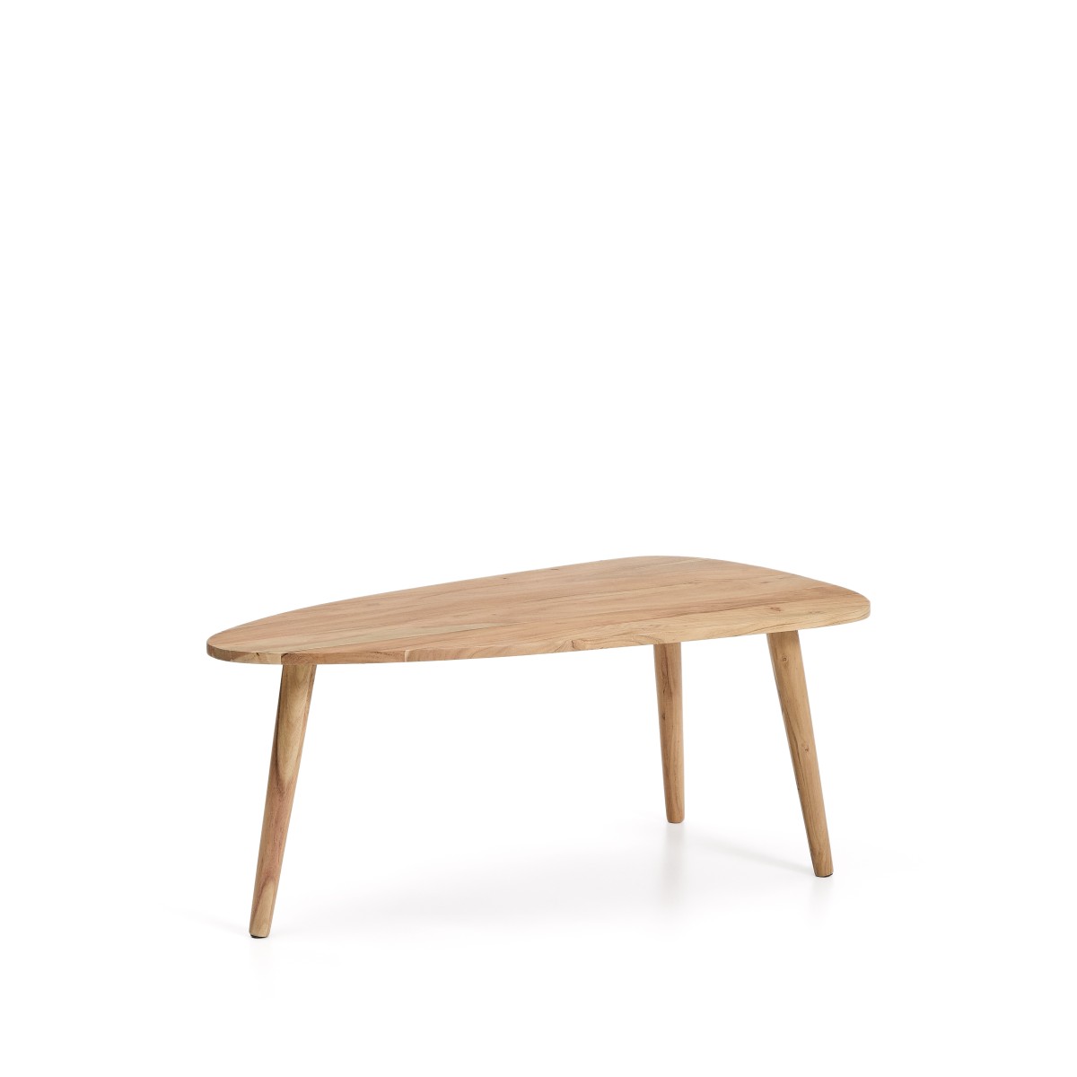 Журнальный столик Duvani из массива акации с выбеленной отделкой Ø110 x 60