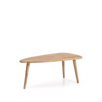 Журнальный столик Duvani из массива акации с выбеленной отделкой Ø110 x 60
