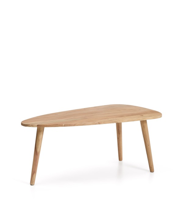 Журнальный столик Duvani из массива акации с выбеленной отделкой Ø110 x 60