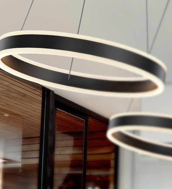 Подвесной светильник Helia Ø50 LED черный матовый
