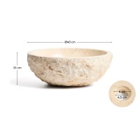 Раковина Orvane из бежевого мрамора Ø 40 см