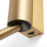 DANTE Бра для чтения матовое золото 5W 3W 2700K