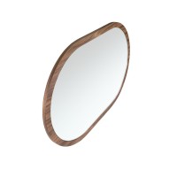 Овальное настенное зеркало 3295 из орехового дерева