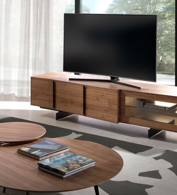 Тумба под ТВ MF2005TV /3219 из орехового дерева с подсветкой