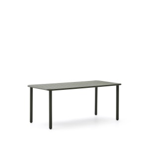 Уличный стол Brai из оцинкованной стали зелёного цвета 180 x 90 см