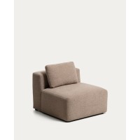 Коричневое кресло из синели Blok, 90 см