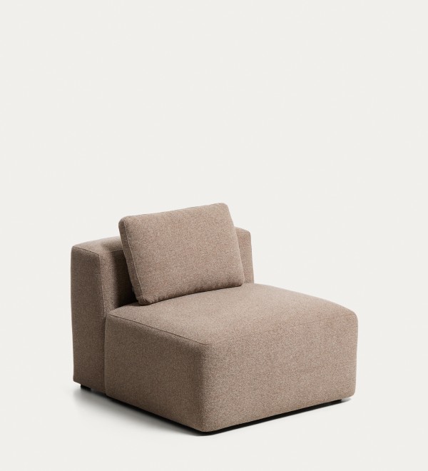 Коричневое кресло из синели Blok, 90 см