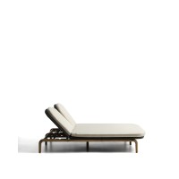 Двойной шезлонг Alipa из массива акации и веревки темно-серого цвета