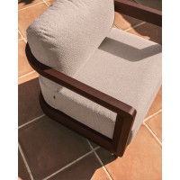 Уличное кресло Nerano из коричневого алюминия
