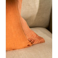 Чехол для подушки Disea из льна оранжевый с полосками, 40 x 60 см