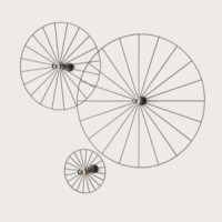 Бра Wheel 90 см черный + цоколь 5 см черный