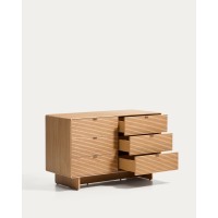 Комод Norlen с 6 ящиками из натурального шпона дуба, 120 x 75 см