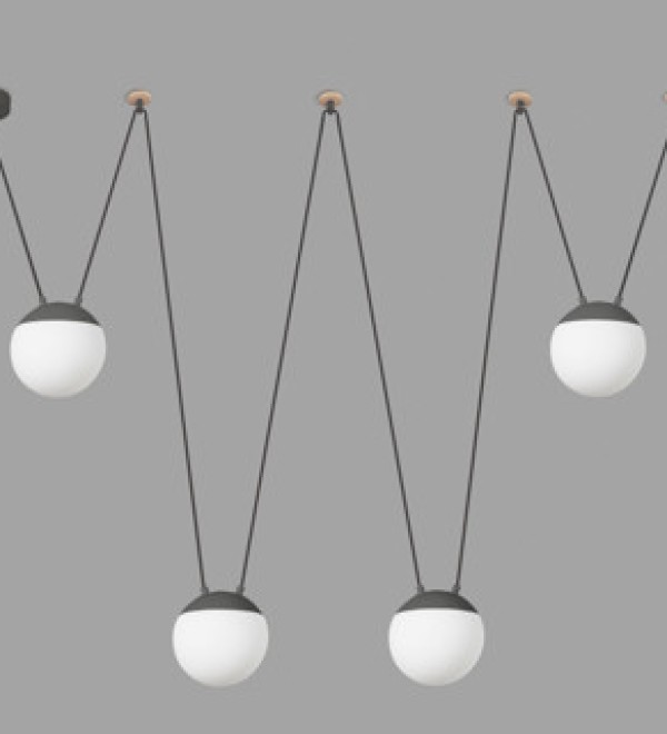 MINE SPACE Подвесной светильник серый 4 L
