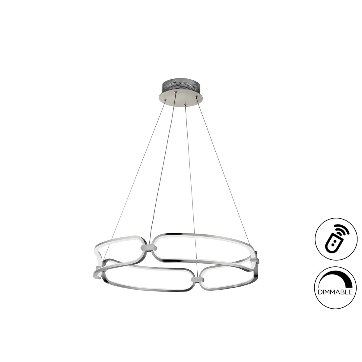 Подвесной светильник Colette LED хром 60Ø DIM