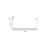 Подвесной светильник NESO SLIM LUMINA 1200 1L 24 Вт, 2700 К, DALI