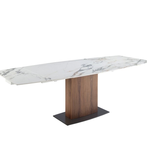 Раздвижной обеденный стол 1133/DT966 из керамики в мраморной отделке